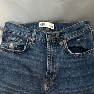Zara Women's Dark Blue Slim Jeans